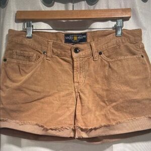 Lucky Brand Tan Corduroy Jean Shorts